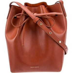 Mansur Gavriel Brown Leather Bucket Bag, Retails for $645